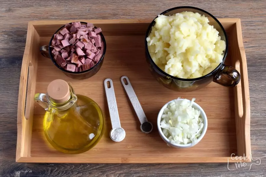 Ingredients for Corned Beef Hash Cakes