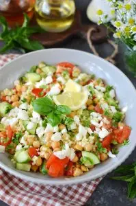 Couscous Tabbouleh with Fresh Mint Feta