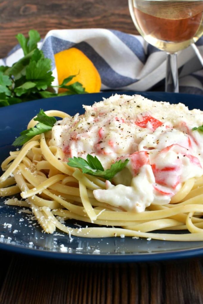 Easy Crab Linguine