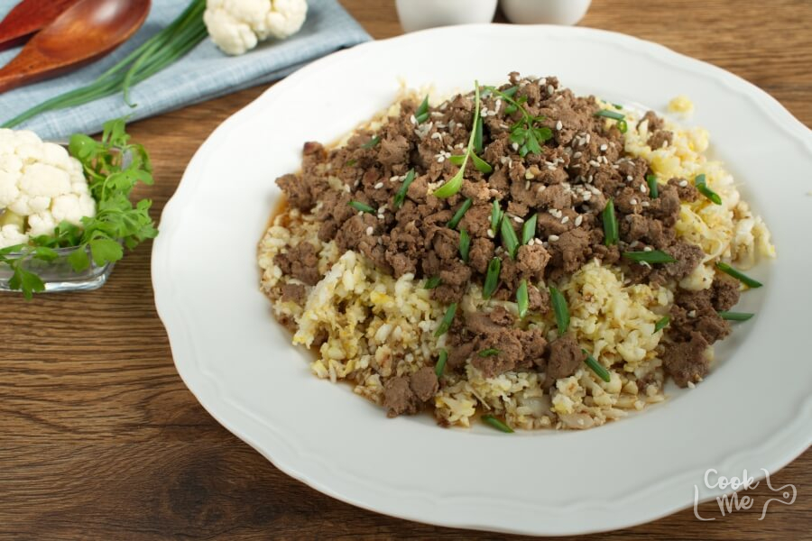 How to serve Easy Keto Korean Beef with Cauli Rice