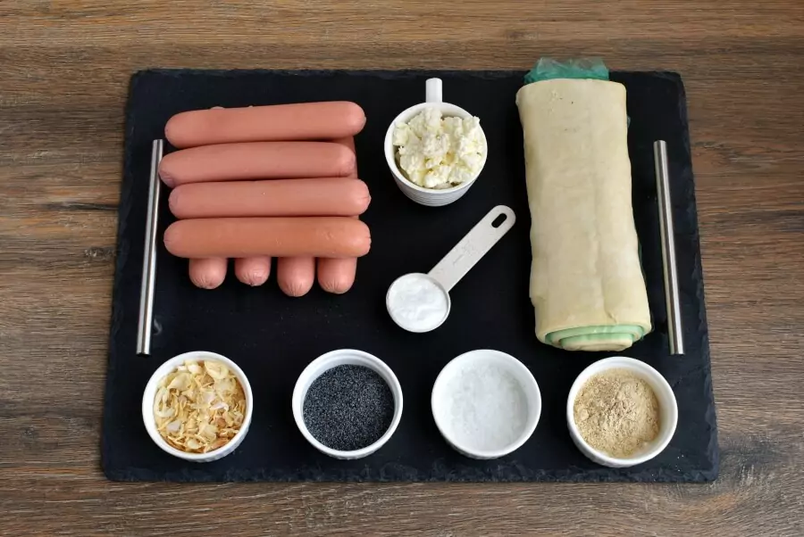 Ingredients for Everything Bagel Dogs