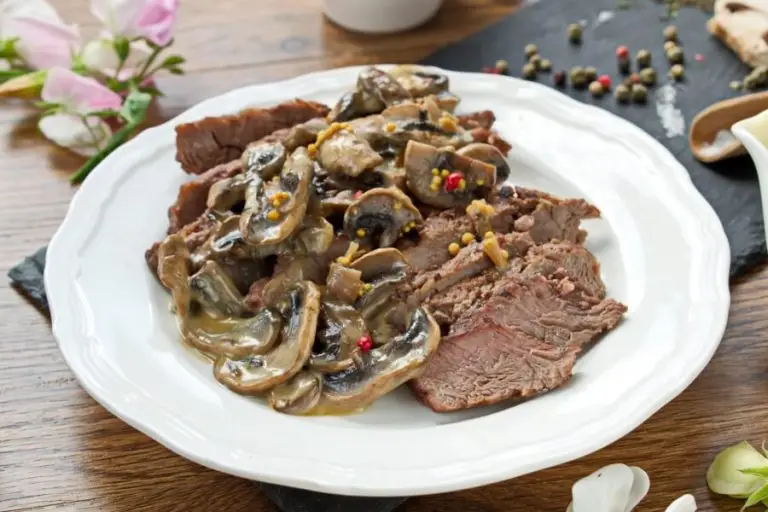 Step 7 - Flank Steak with Creamy Mushroom Sauce