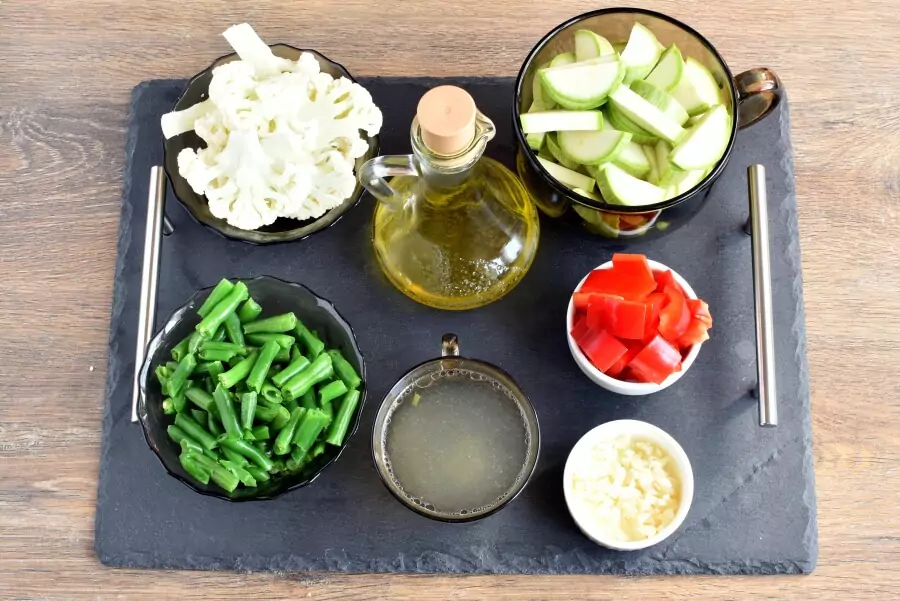 Ingredients for Garlic Sautéed Vegetables