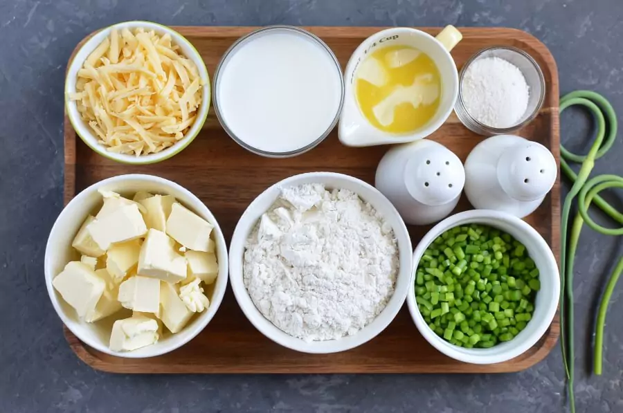Ingredients for Garlic Scape and Gruyere Biscuits