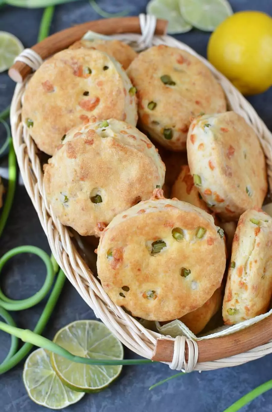 Garlic Scape and Gruyere Biscuits