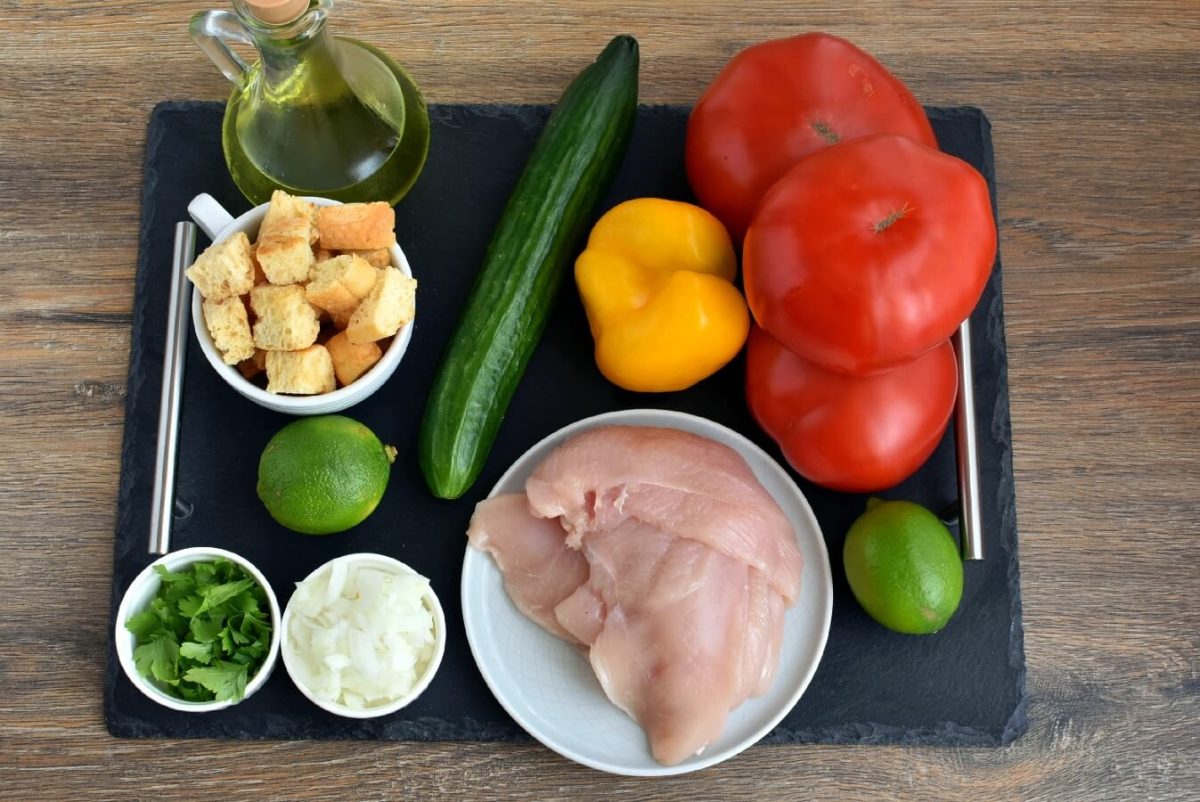 Ingredients for Low Carb Gazpacho with Lime Chicken