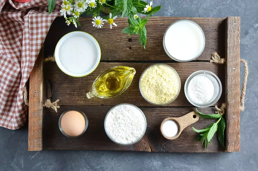 Ingredients for Golden Sweet Cornbread