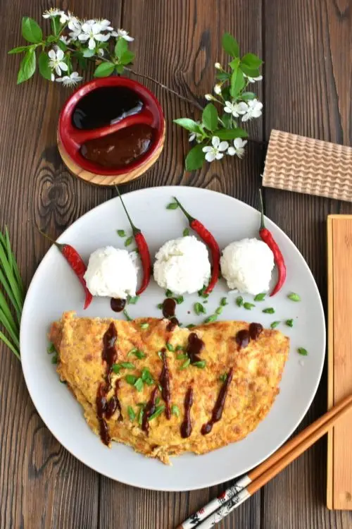 Keto Ground Pork Omelet