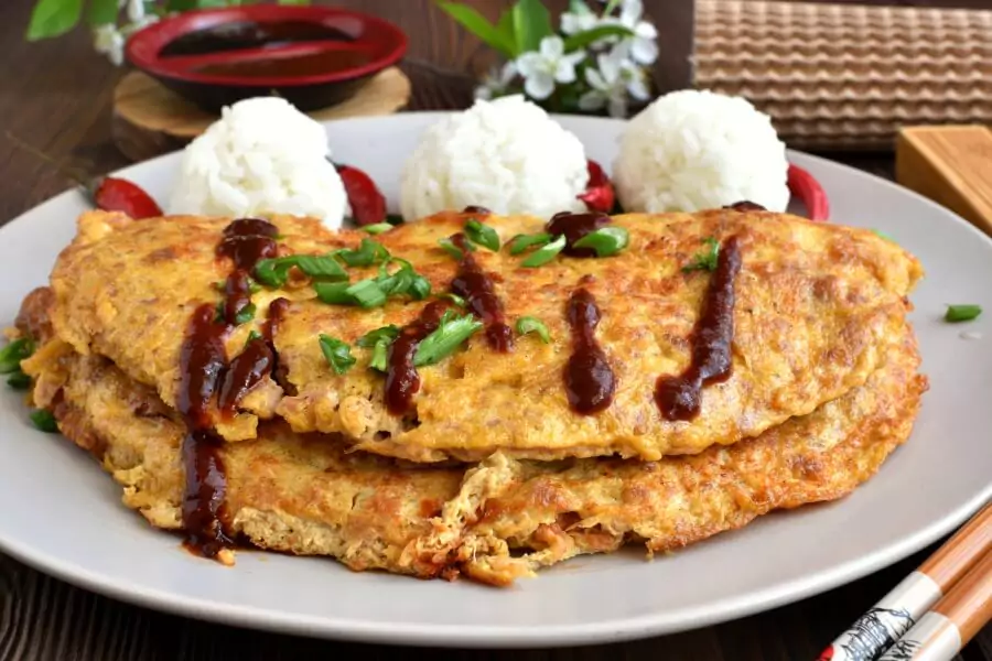 Keto Ground Pork Omelet