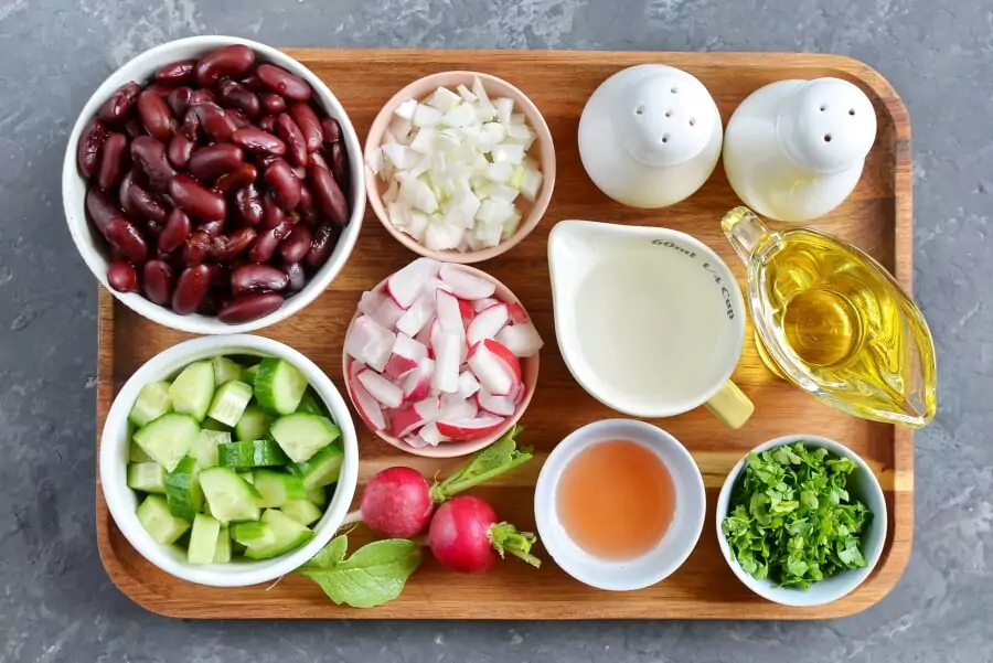 Ingredients for Vegan Kidney Bean Salad