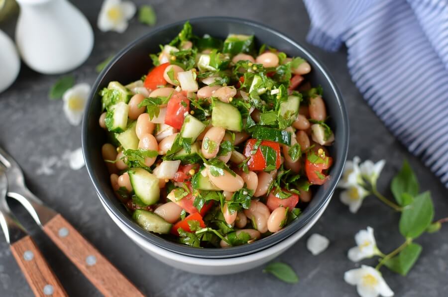 How to serve Vegan Kidney Bean Salad Cilantro and Dijon Vinaigrette