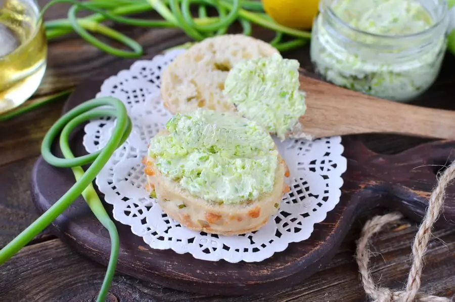 Keto Lemon Garlic Scape Compound Butter