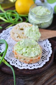Keto Lemon Garlic Scape Compound Butter