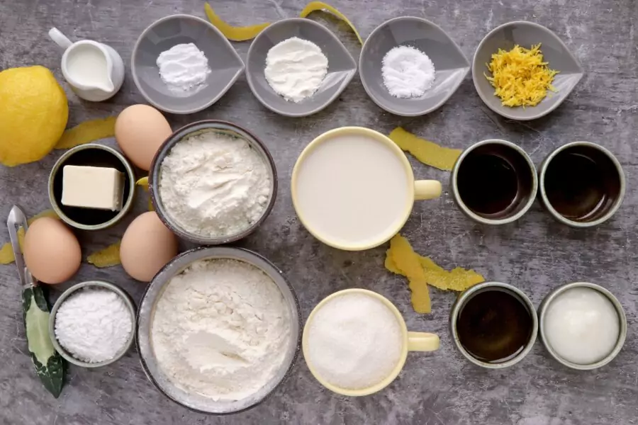 Ingredients for Lemon Velvet Cake
