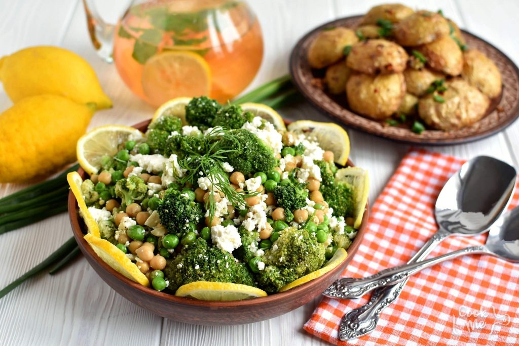 How to serve Lemony Broccoli Salad With Chickpeas and Feta