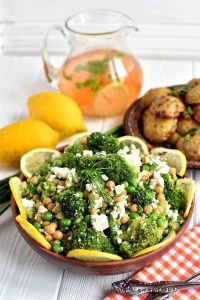 Lemony Broccoli Salad With Chickpeas and Feta