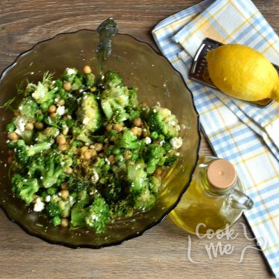 Lemony Broccoli Salad With Chickpeas and Feta recipe - step 4
