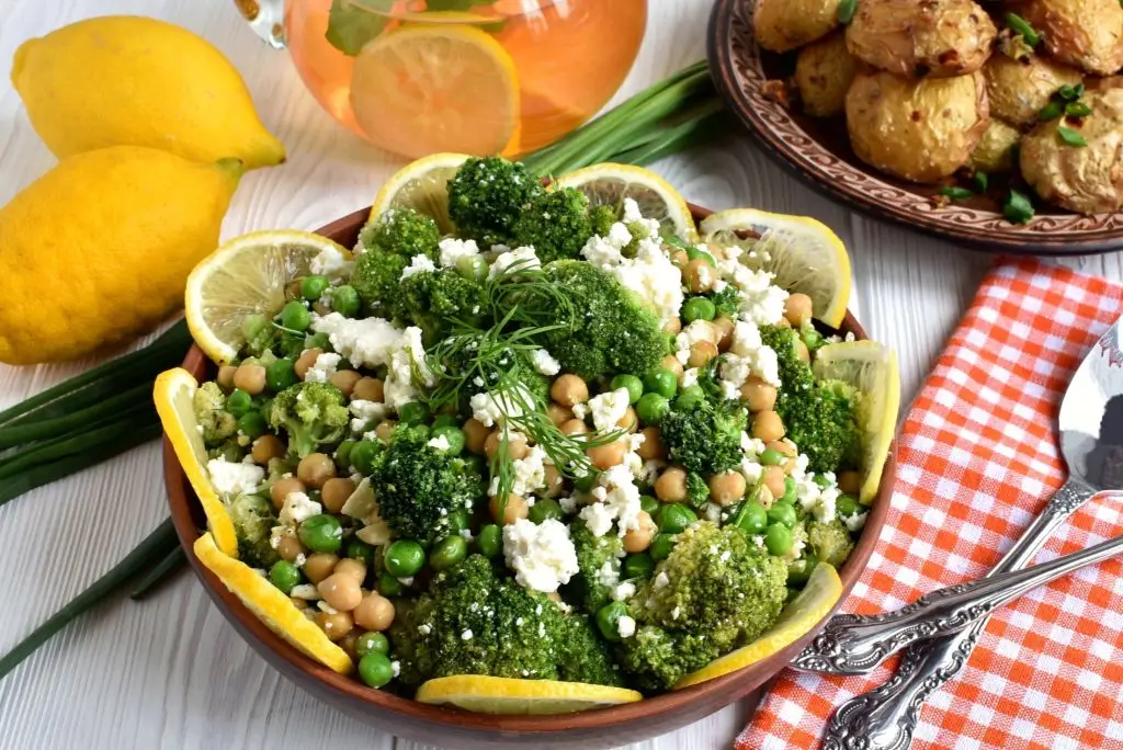 Lemony Broccoli Salad With Chickpeas and Feta