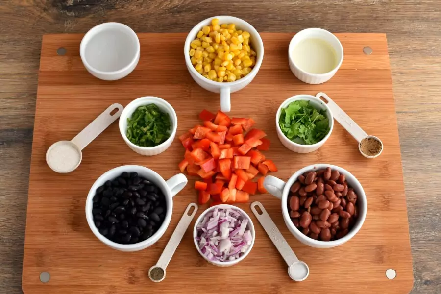 Ingredients for Gluten Free Mama’s Famous Bean Salad