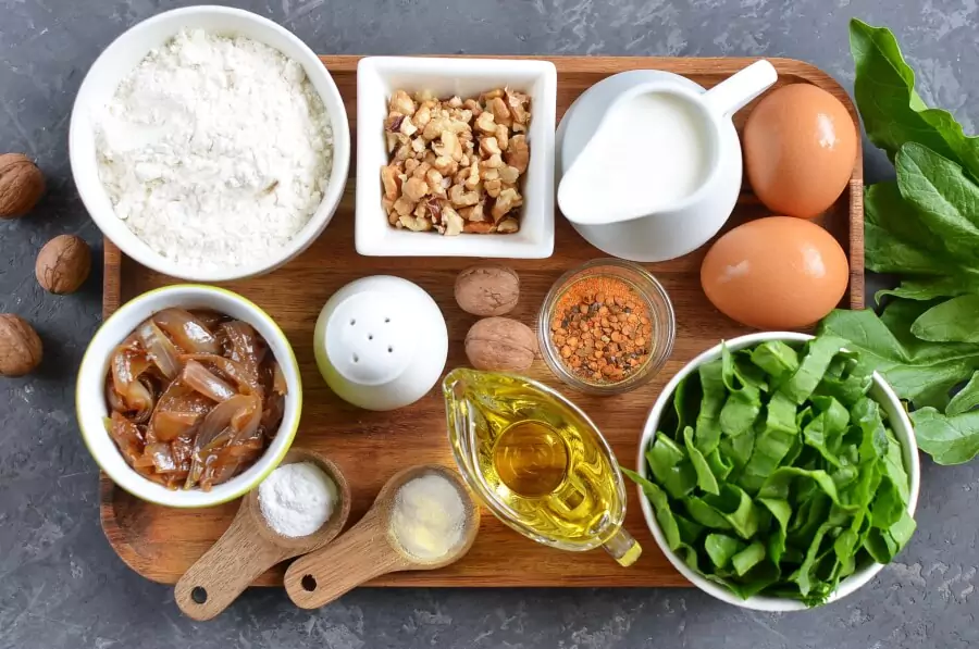 Ingredients for Onion Marmalade & Spinach Bread