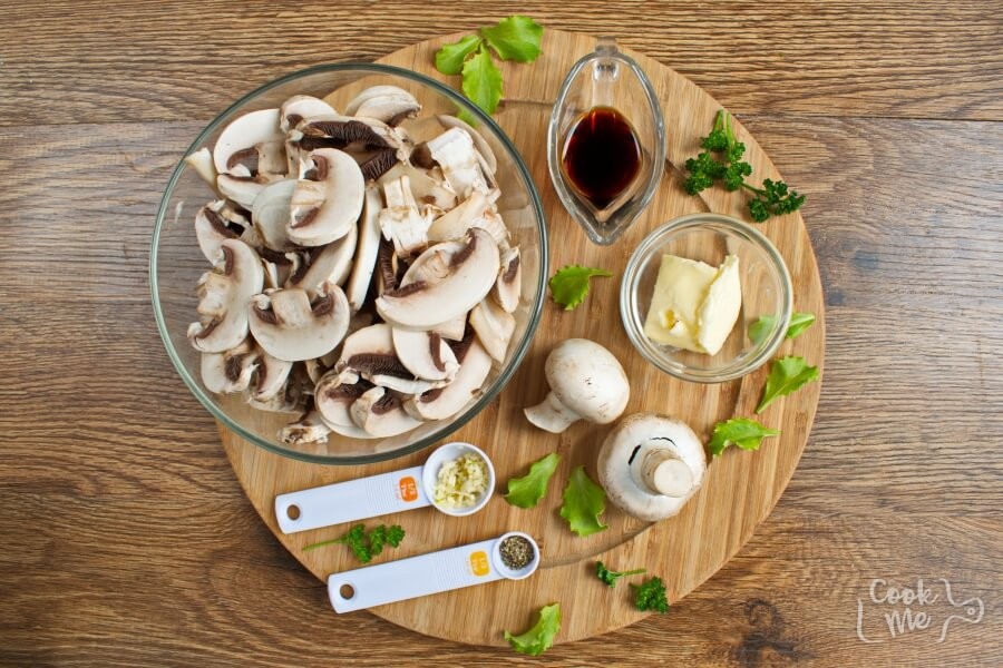Ingridiens for Mushrooms with a Soy Sauce Glaze