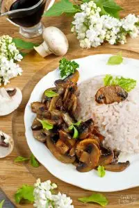 Mushrooms with a Soy Sauce Glaze