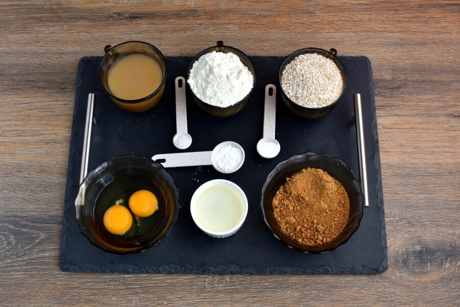 Ingridiens for Oat Bran Muffins