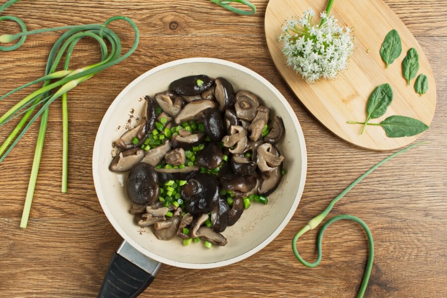 Orzo With Shiitake and Garlic Scapes recipe - step 8