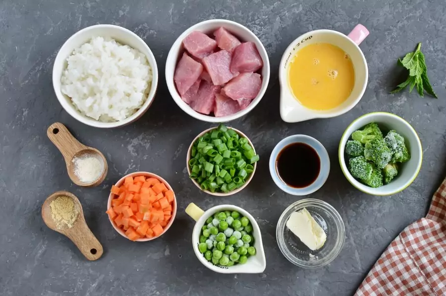 Ingredients for Pork Fried Rice