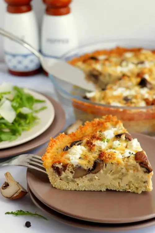 Roasted Cauliflower and Cheese Quiche with Quinoa