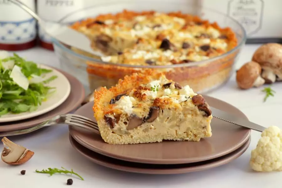 Roasted Cauliflower and Cheese Quiche with Quinoa