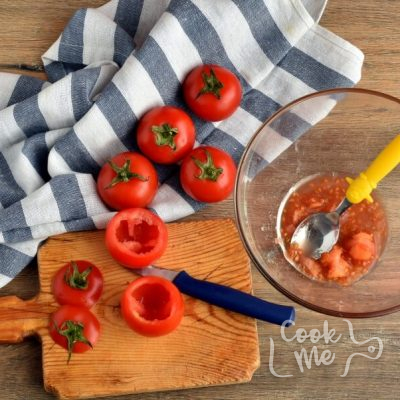 Roasted Corn and Basil Stuffed Tomatoes recipe - step 2