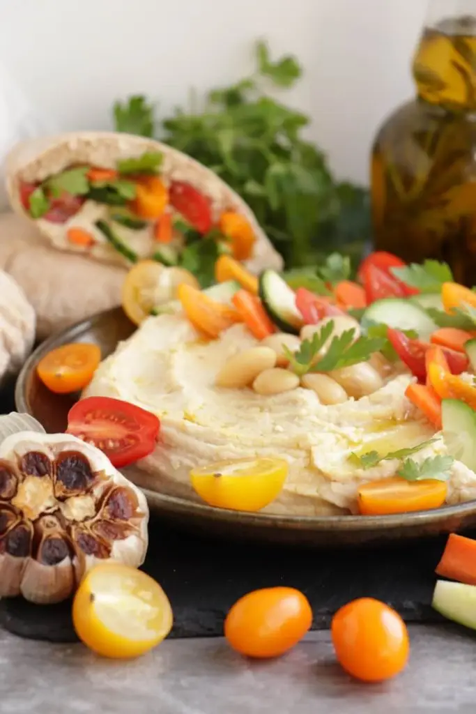 Roasted Garlic White Bean Hummus