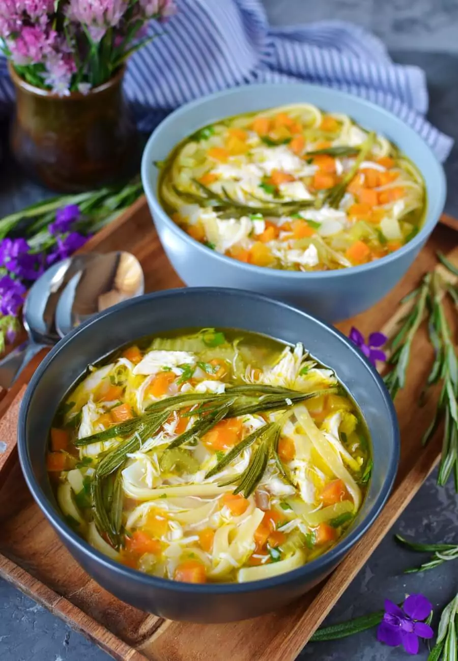 Rosemary Chicken Noodle Soup