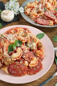 Smoked Sausage & Mushroom Pasta Marinara