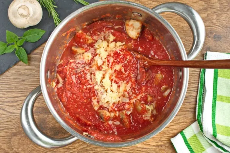 Step 4 - Smoked Sausage & Mushroom Pasta Marinara