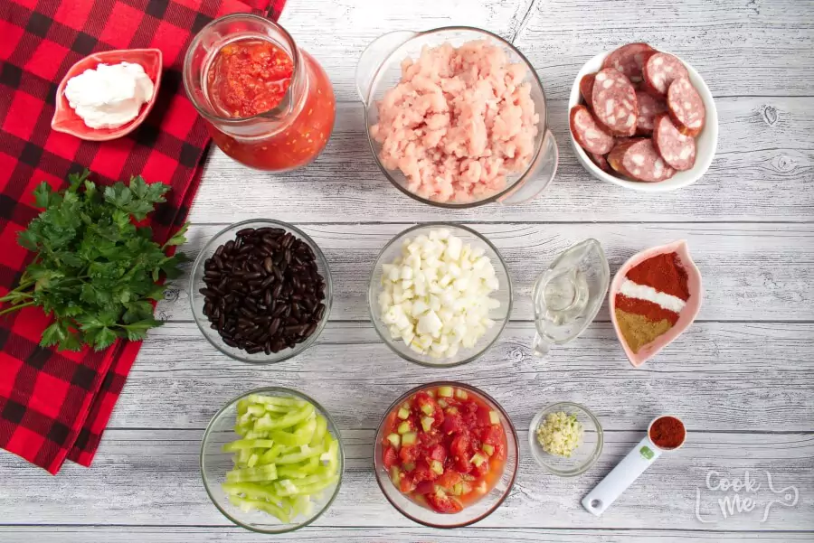 Ingredients for Spicy Creole Chili