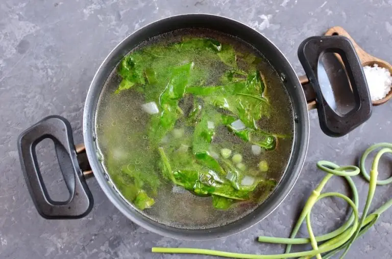 Step 4 - Vegetarian Spinach, Pea and Garlic Scape Soup