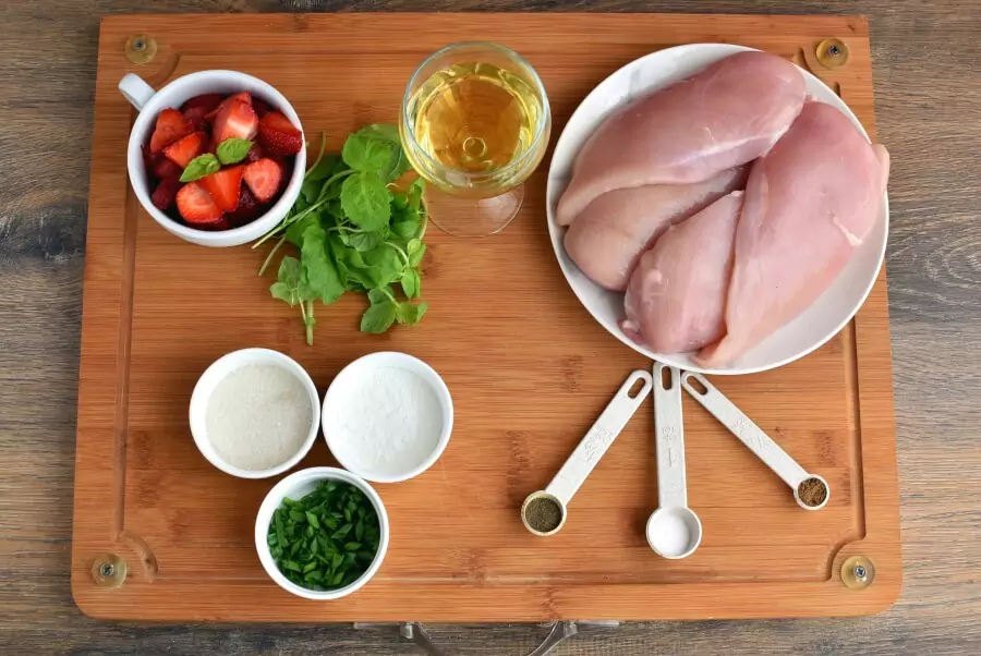 Ingredients for Strawberry Mint Chicken