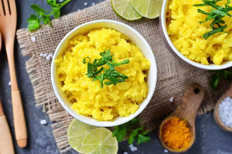 Vegan Turmeric Coconut Basmati Rice