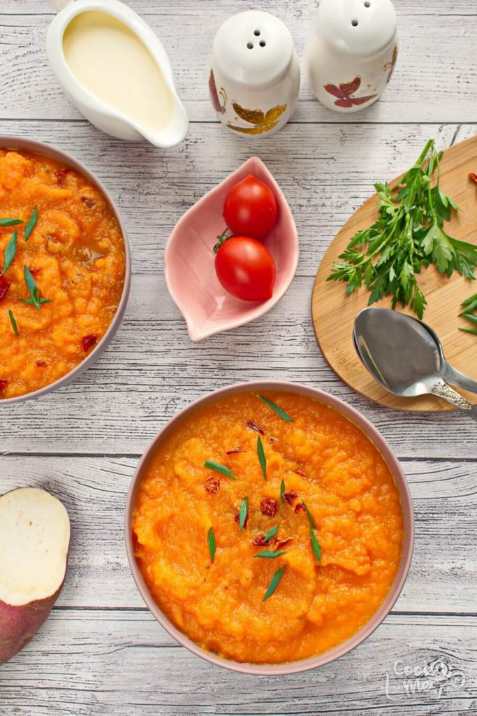 Vegan Spicy Carrot and Sweet Potato Soup