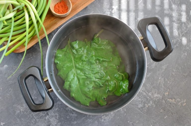 Step 1 - Vegan Garlic Scape and Swiss Chard Pesto
