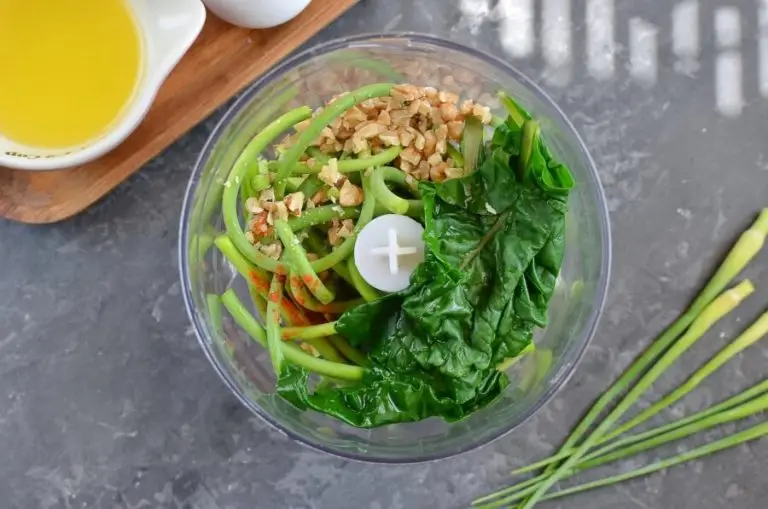 Step 2 - Vegan Garlic Scape and Swiss Chard Pesto
