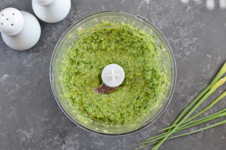 Step 4 - Vegan Garlic Scape and Swiss Chard Pesto