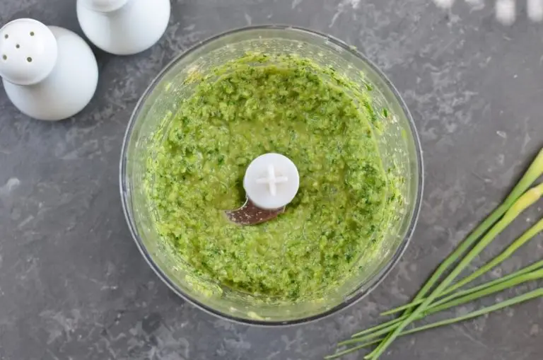 Step 4 - Vegan Garlic Scape and Swiss Chard Pesto