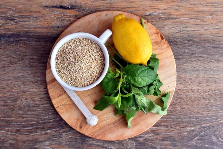 Ingridiens for Vegan Gluten Free Lemon Herb Quinoa