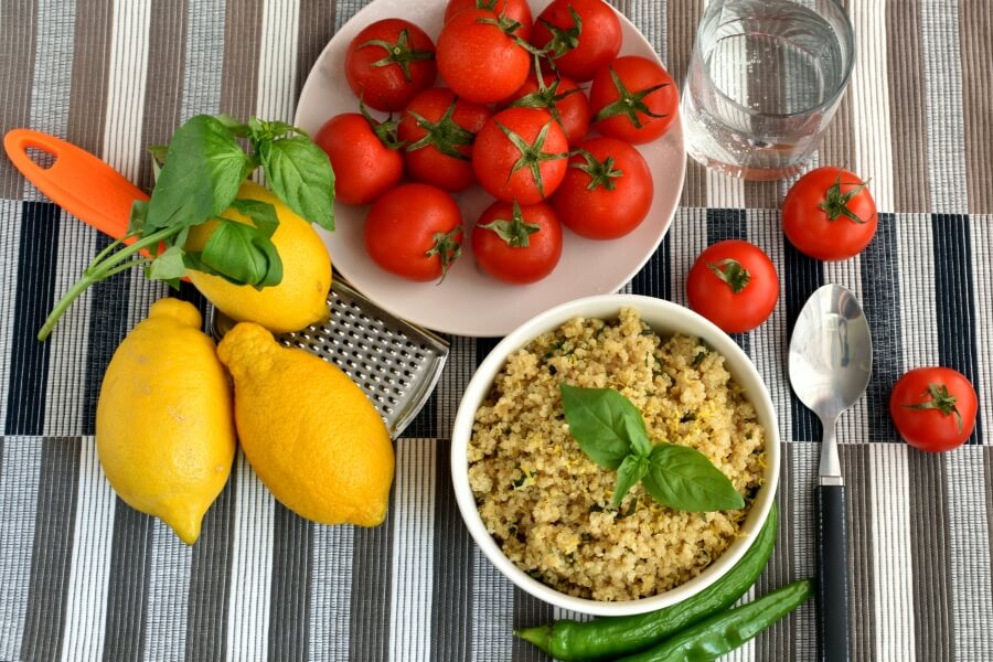 Vegan Gluten Free Lemon Herb Quinoa