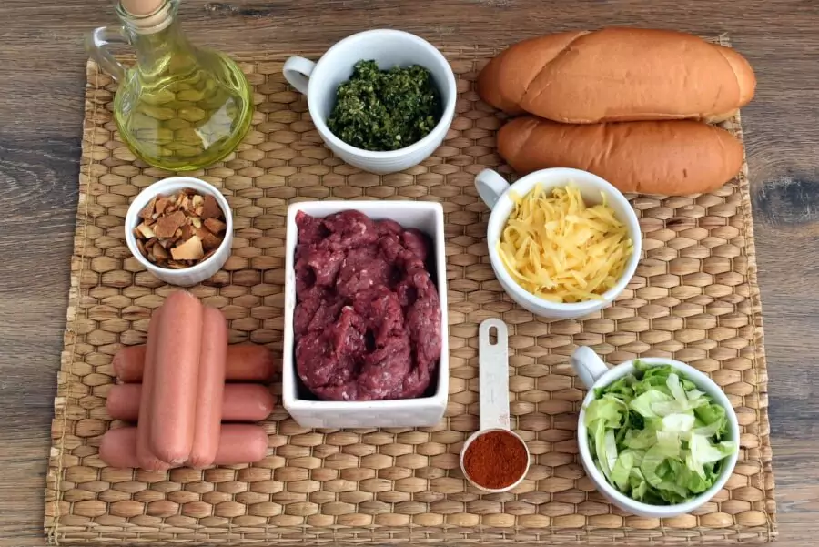 Ingredients for Best Taco Dogs