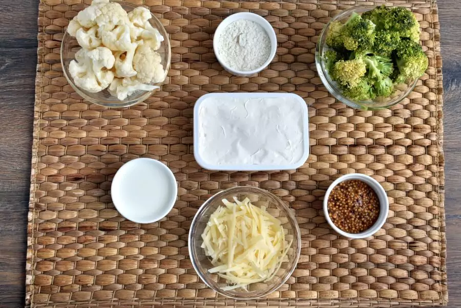 Ingredients for Cauli’ ‘n Broc’ Cheese