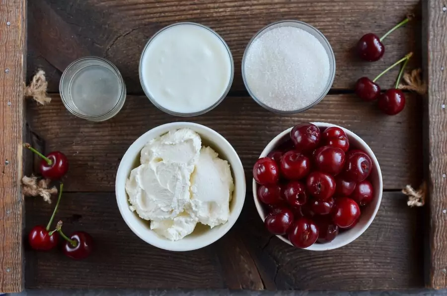 Ingredients for Cherry Cheesecake Frozen Yogurt